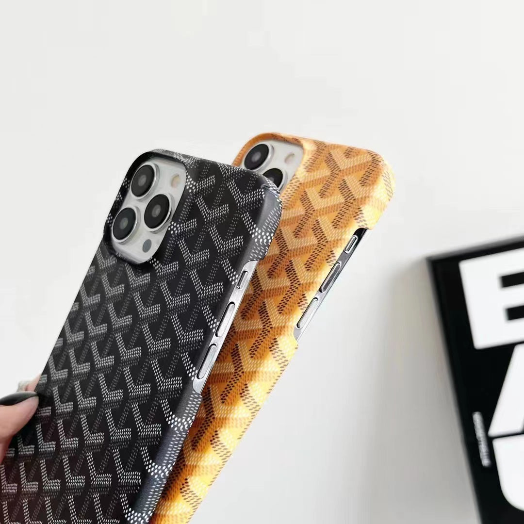 GD黄色革のiPhoneケース-FL231004