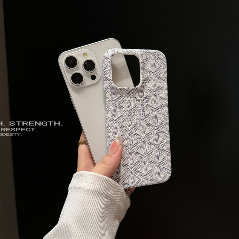 GD iPhone ケース白い革-YBK241523