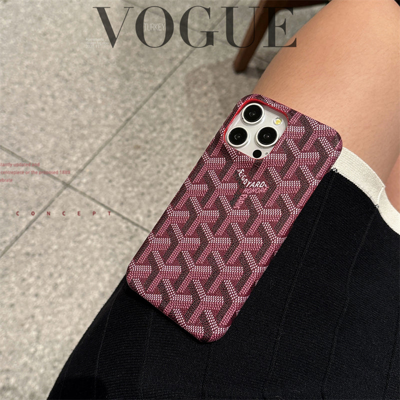 ラグジュアリーなGD赤いiPhoneケース-OKGD001