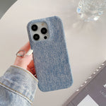 デニムiPhoneケースブルー NZ240528