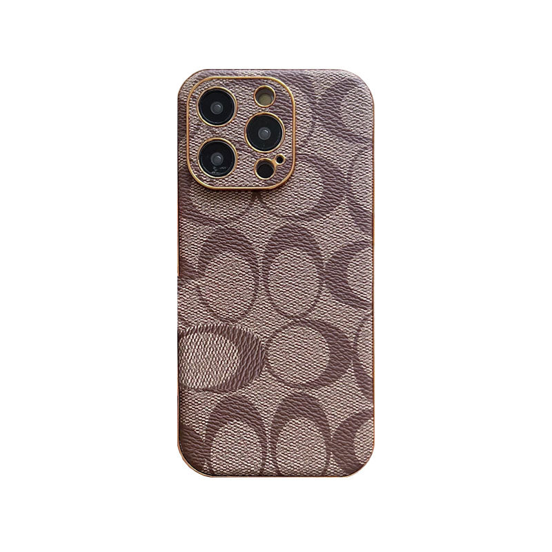 エレガントなCHダークブラウン iPhoneケース-OKCH004