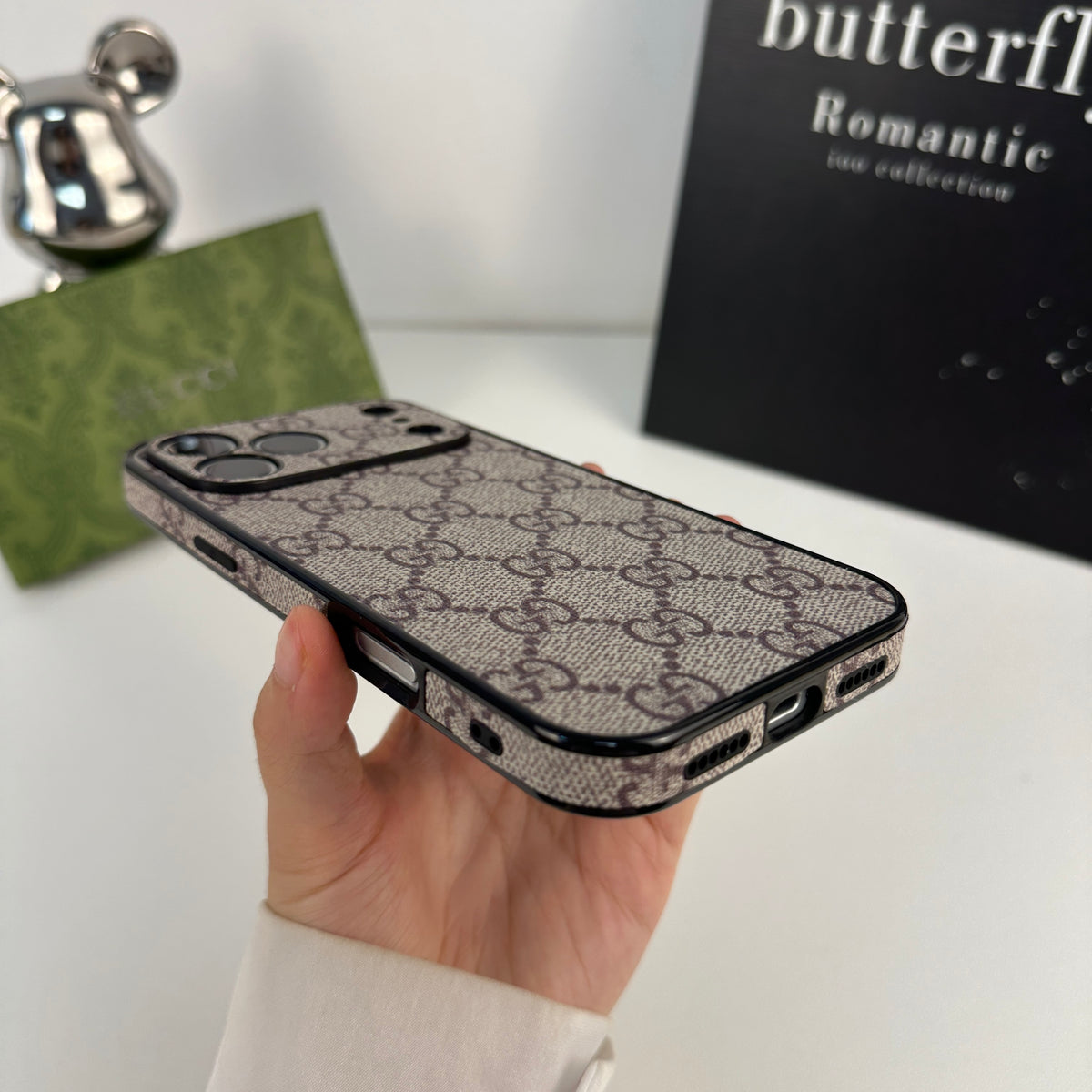 クラシックのMonogram iPhone ケース茶色 - OKLV0113