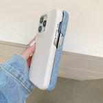 デニムiPhoneケースブルー NZ240528