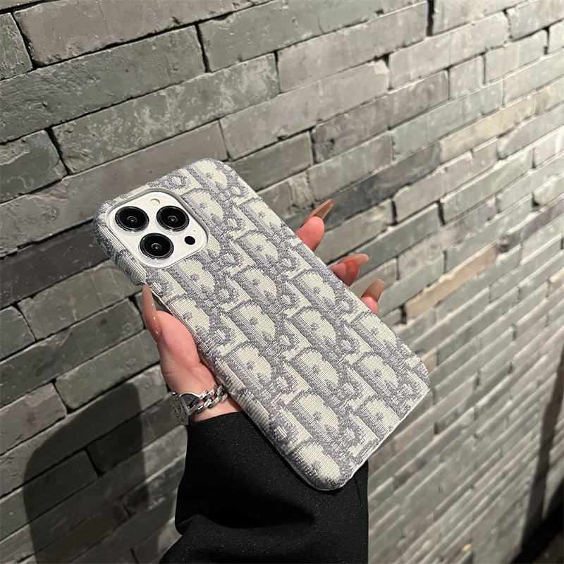 CDグレークラシックiPhoneケース-ファブリック-GDK240315