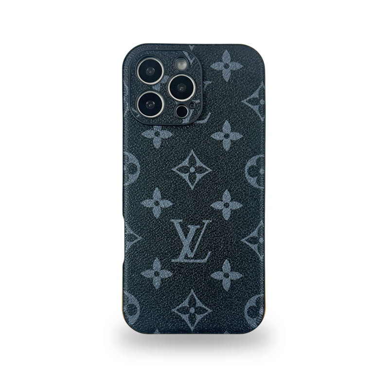 エレガントなMonogramiPhoneケース 黒印刷-OKLV020