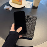 GD 黒い革のiPhone ケース -SJK240807