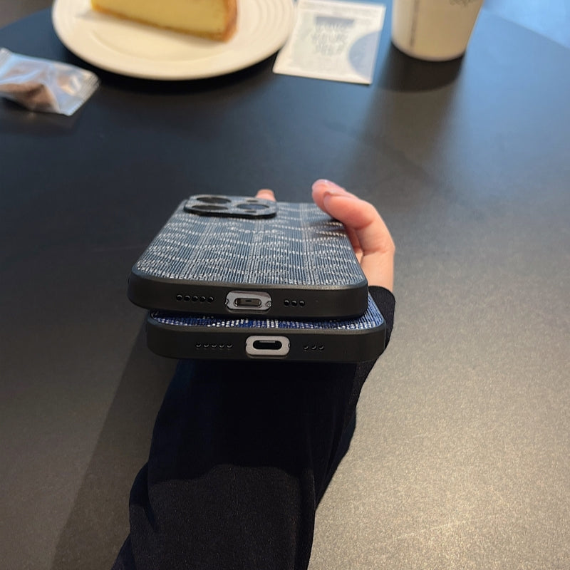 GD 黒い革のiPhone ケース -SJK240807