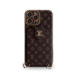 アルファベット入りのiPhoneケース,カード財布,ストラップ付き -小さな印刷-ZQB231228