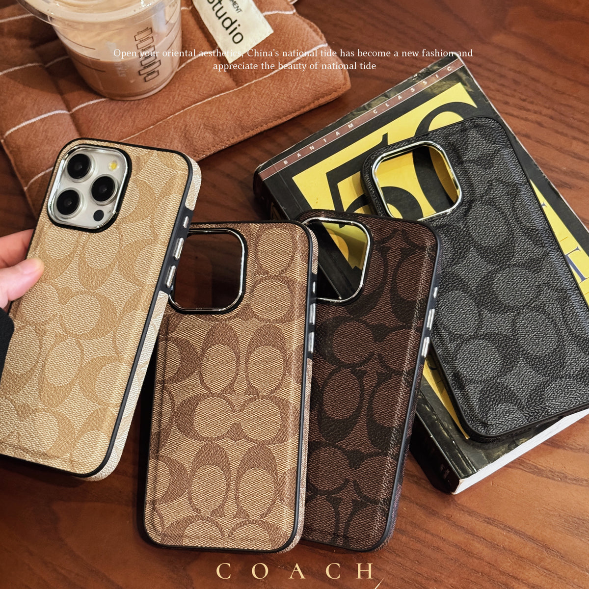 クラシックなCHブラウン iPhoneケース-OKCH001