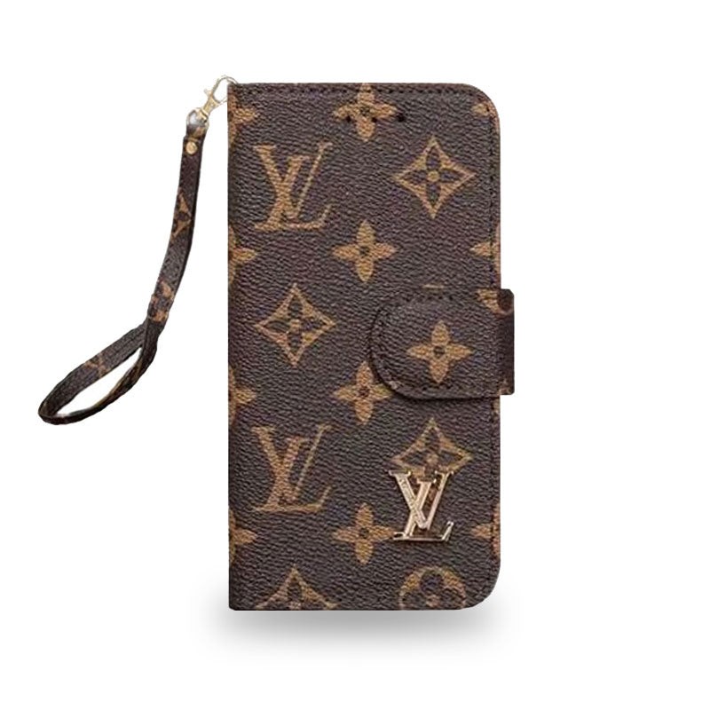 クラシックフォリオ モノグラム iPhoneケース 大きな印刷(ウォレット&ストラップ付き/ビッグプリント)-OKLB001