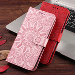 CレザーピンクのiPhoneケース 手帳型カードホルダー-XYH251415