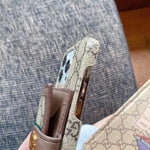 GG iPhoneケース ブラウンのパスケース -GGB241913