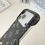 高級感のあるMonogramマグネット対応 iPhoneケース iPhone 17シリーズ用黒印刷-OKLV009