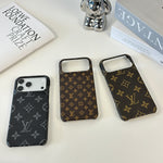 高級感のあるMonogramマグネット対応 iPhoneケース iPhone 17シリーズ用黒印刷-OKLV009