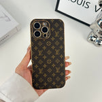 上質ファブリック Monogram iPhoneケース小きな印刷-OKLV016