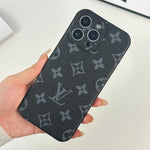 エレガントなMonogramiPhoneケース 黒印刷-OKLV020