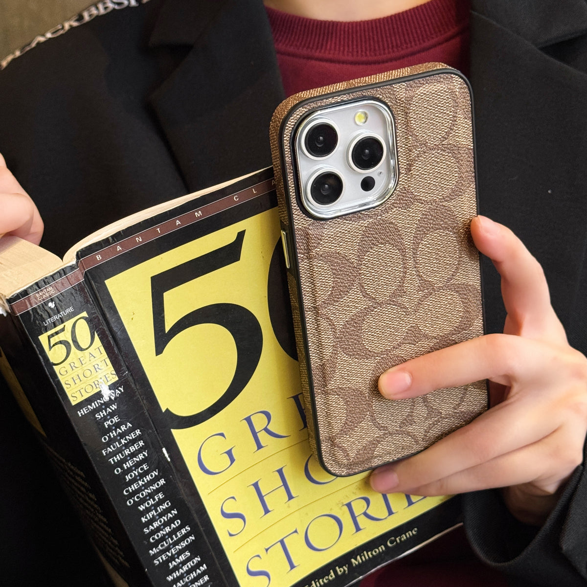 クラシックなCHブラウン iPhoneケース-OKCH001