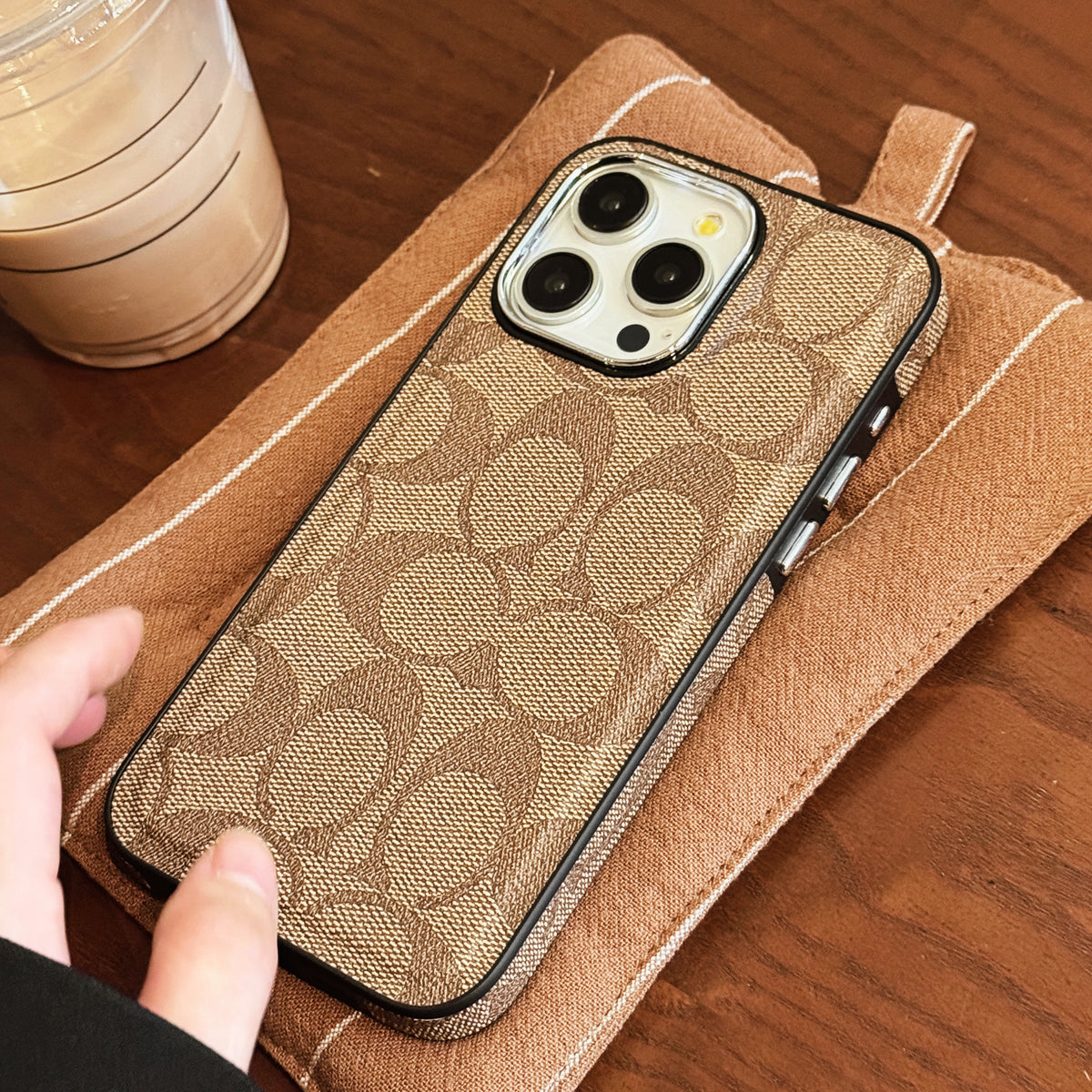 クラシックなCHブラウン iPhoneケース-OKCH001