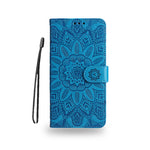 Cレザー青いiPhoneケース 手帳型カードホルダー-XYH241415