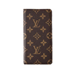 高級手帳型 モノグラムiPhoneケース カードホルダー付き-OKHYL002