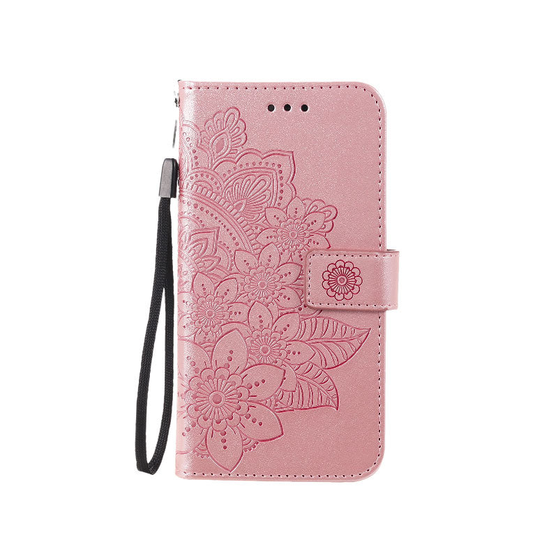 レザーグリーンのiPhoneケース 手帳型カードホルダー-CCB240706