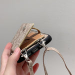 CH革の黄土色のiPhoneケース,カードホルダーと斜め掛け-SZK240402