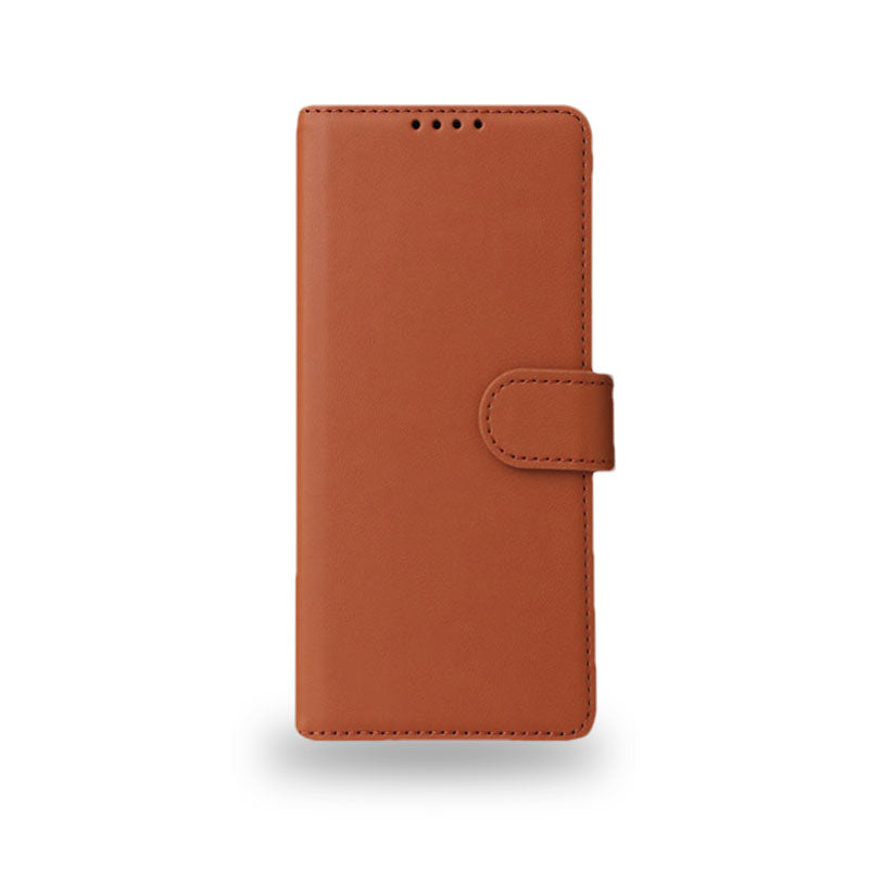 手帳型茶色のレザーiPhoneケース カードホルダー(Magsafe) -YYT251531