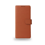 手帳型茶色のレザーiPhoneケース カードホルダー(Magsafe) -YYT251531