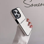 CD白いレザーiPhoneケース-DKB231211