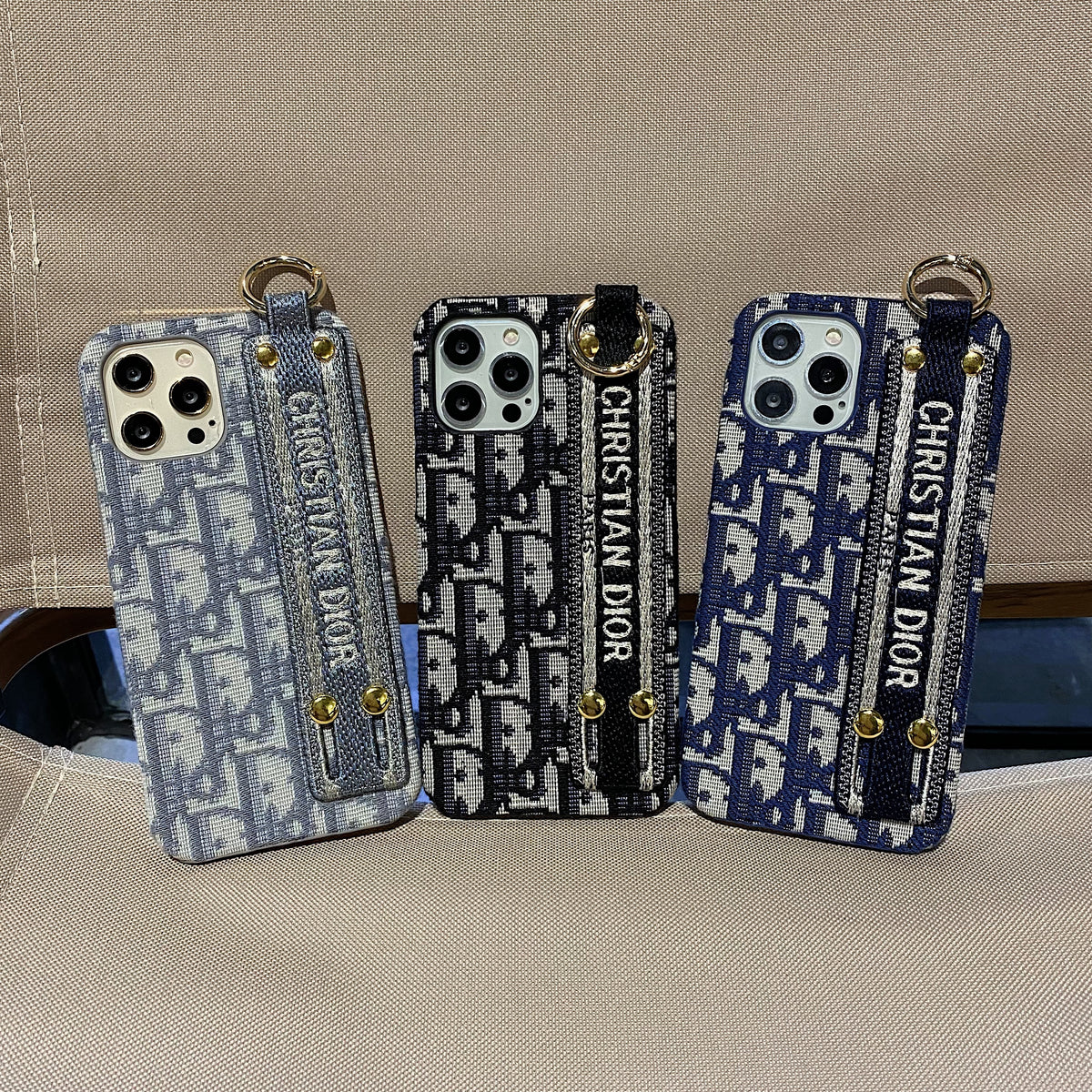 CD青いiPhoneケース ホルダー-SW231115