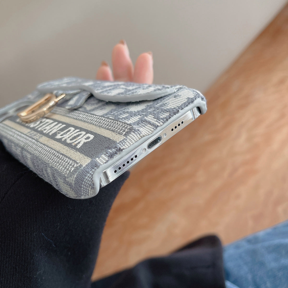 CDグレーiPhoneケース-カードケース-KKY240115