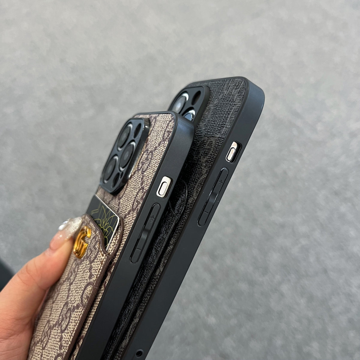 クラシック黒いGG iPhonesケースとカードケース -KBK240425