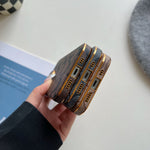 エレガントなCHダークブラウン iPhoneケース-OKCH004