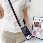 高級感CH マネークリップ付 iPhoneケース 黒-OKCH006