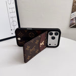 クラシカルMonogram ビッグプリント カードポケット一体型 iPhoneケース-OKLV002