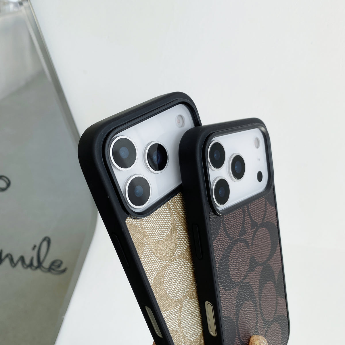 高品質なCHブラウン iPhoneケース-OKCH005