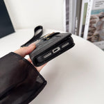 CHクラシック 折りたたみ財布一体型 iPhoneケース ブラック-OKCH001