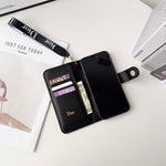 上品CD ウォレットフォールド式 iPhoneケース 黒-OKCD001