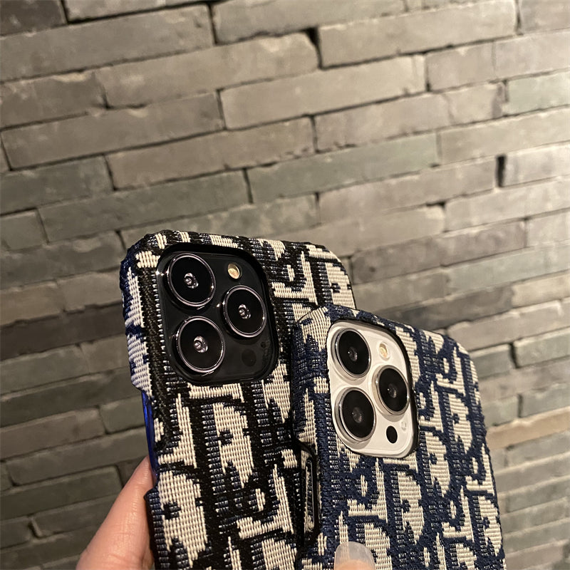 CDブルークラシックiPhoneケース-ファブリック-GDK240315