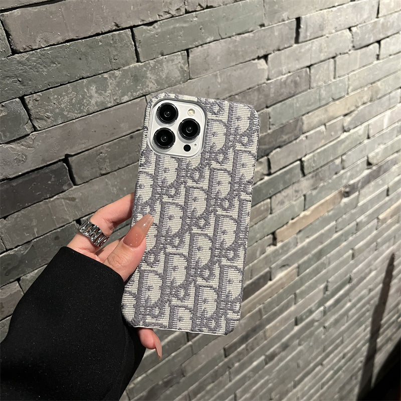 CDグレークラシックiPhoneケース-ファブリック-GDK240315