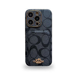 CH革の黒iPhoneケースとカードケース-KB241651