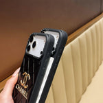 高級感のあるなCCブラックiPhoneケース-OKCC003