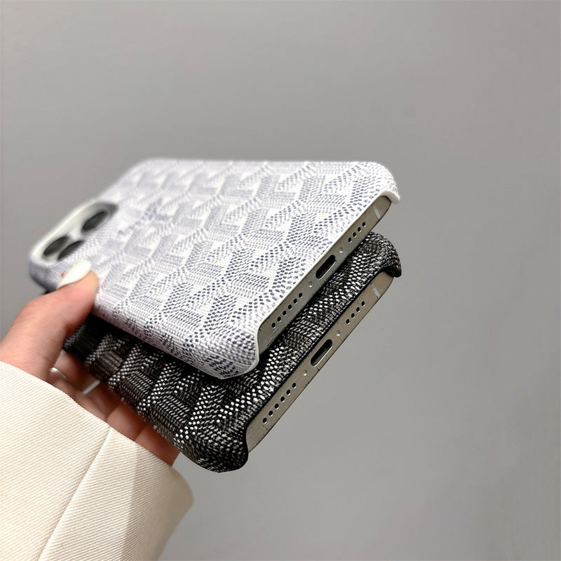 GD iPhone ケース白い革-YBK241523