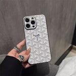 GD 白い革のiPhone ケース -SJK240807