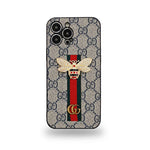 クラシックグレーのGG iPhoneケース、デザイン感-HDK240330