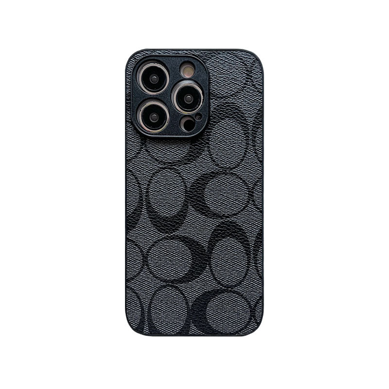 高級感のあるCHライトブラウンの iPhoneケース-OKCH003