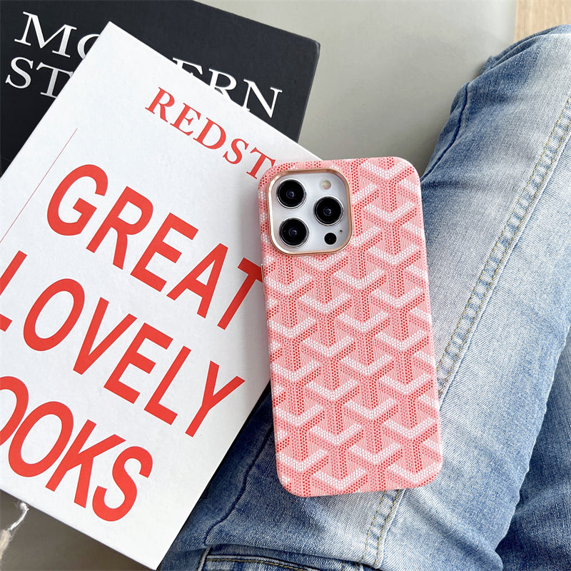 GDピンク革のiPhoneケース(Magsafe)