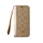 上品CHクラシック ウォレットフォールド式 iPhoneケース 黒-OKCH004