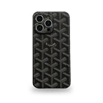 GD 黒い革のiPhone ケース -SJK240807