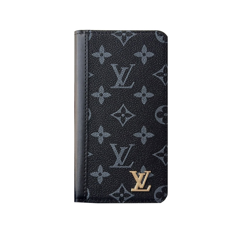 高級レザー手帳型ウォレットiPhoneケース（ビッグプリント）-OKLB004